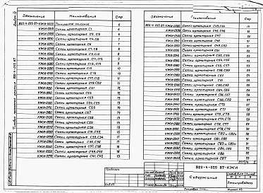 Состав фльбома. Типовой проект 820-4-025.87Альбом 4 Арматурные и закладные изделия.     