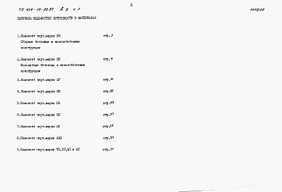 Состав фльбома. Типовой проект 409-14-62.87Альбом 10 Ведомости потребности в материалах. Производственная часть. Часть 1 