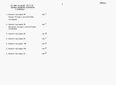 Состав фльбома. Типовой проект 409-14-62.87Альбом 10  Ведомости потребности в материалах .  Пристройка административно-бытовых помещений. Часть 2 