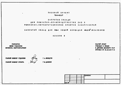 Состав фльбома. Типовой проект 709-9-82.87Альбом 3 Спецификация оборудования     