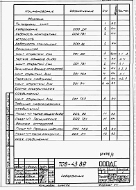 Состав фльбома. Типовой проект 708-43.89Альбом 7 Задание заводу- изготовителю на комплектные электротехнические устройства.          