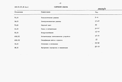 Состав фльбома. Типовой проект 409-15-121.90Альбом 4  Спецификации оборудования   