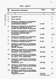 Состав фльбома. Типовой проект 230-09-16.86Альбом 5 Ведомость потребности в материалах.     