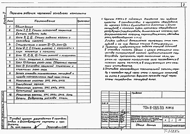 Состав фльбома. Типовой проект 704-3-056.93Альбом 2 Примененный из ТП 704-3-055.93 Узлы 