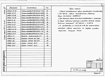 Состав фльбома. Типовой проект 414-6-10.86Альбом 13 Столовая. Чертежи строительных изделий