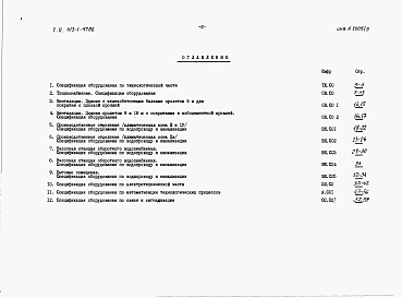 Состав фльбома. Типовой проект 413-1-47.86Альбом 7 Спецификации оборудования          	                