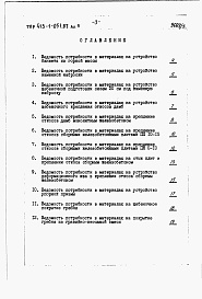 Состав фльбома. Типовой проект 413-1-051.87Альбом 5 Ведомости потребности в материалах.     