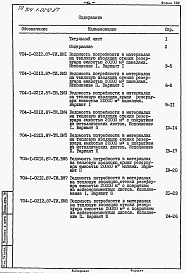 Состав фльбома. Типовой проект 704-1-0212.87Альбом 2 Ведомости потребности в материалах