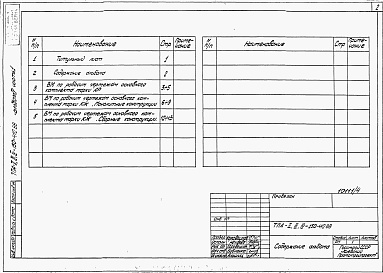 Состав фльбома. Типовой проект А-II,III,IV-150-410.88Альбом 4 Ведомости потребности в материалах. Часть 1.  