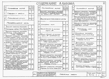 Состав фльбома. Типовой проект 902-2-212Альбом 1 Строительная, технологическая, санитарно-техническая и электрическая части   