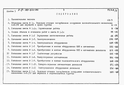 Состав фльбома. Типовой проект А-III-150-322.86Альбом 5 Сметы.     