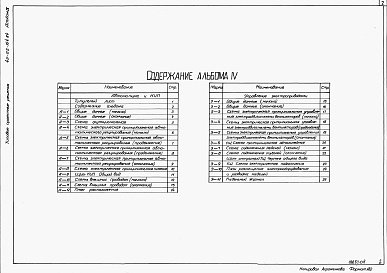 Состав фльбома. Типовой проект 411-02-154.84Альбом 4  Электрооборудование, КИП и автоматика.     