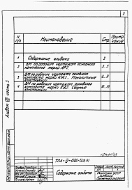 Состав фльбома. Типовой проект А-IV-1200-508.91Альбом 8 Ведомости потребности в материалах. Часть 3