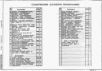 Состав фльбома. Типовой проект 902-2-431.87Альбом 4 Электротехническая часть. Автоматизация. Связь и сигнализация    