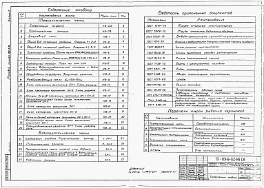 Состав фльбома. Типовой проект 901-6-52Альбом 1 Технологическая часть. Электротехническая часть 