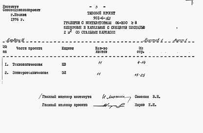 Состав фльбома. Типовой проект 901-6-52Альбом 4 Заказные спецификации