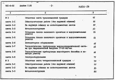 Состав фльбома. Типовой проект 901-6-52Альбом 5 Сметы