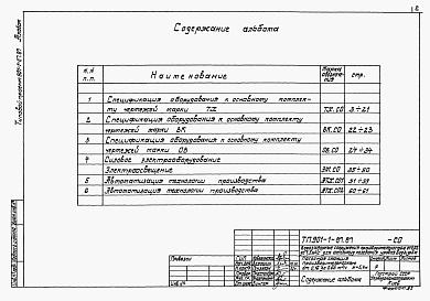 Состав фльбома. Типовой проект 901-1-84.87Альбом 7 Спецификация оборудования