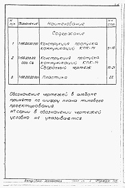 Состав фльбома. Серия 03.005-5 КонструкцииАльбом 2-13 Конструкция и пропуска коммуникаций КПК-14. Рабочие чертежи