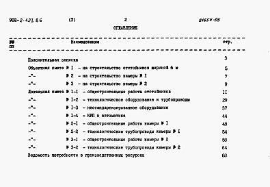 Состав фльбома. Типовой проект 902-2-421.86Альбом 5 Сметы.     