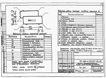 Состав фльбома. Типовой проект 903-4-72.13.87Альбом 2 Раздел 2-1 Архитектурно-строительная часть