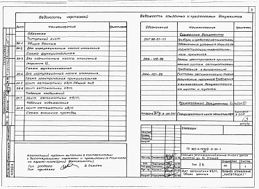 Состав фльбома. Типовой проект 903-4-72.13.87Альбом 4 Низковольтные комплектные устройства Раздел 4-9 Щит автоматики № 8/11