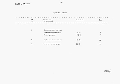 Состав фльбома. Типовой проект У.903-1-0302.94Альбом 2 Спецификации оборудования