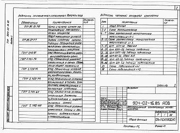 Состав фльбома. Типовой проект 904-02-16.85Альбом 2 Кондиционер прямоточный с одной секцией воздухонагревателя первого подогрева и двумя доводчиками.      Электрическая система регулирования      /КТЦ2-10...КТЦ2-250/      