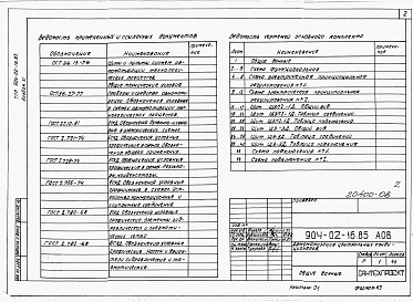 Состав фльбома. Типовой проект 904-02-16.85Альбом 6 Кондиционер прямоточный с двумя секциями воздухонагревателя первого подогрева и четырьмя доводчиками.      Электрическая система регулирования      /КТЦ2-10...КТЦ2-250/      