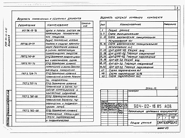 Состав фльбома. Типовой проект 904-02-16.85Альбом 10 Кондиционер с рециркуляцией и двумя доводчиками.      Электрическая система регулирования      /КТЦ2-125...КТЦ2-250/      