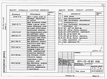 Состав фльбома. Типовой проект 904-02-16.85Альбом 15 Кондиционер с рециркуляцией, воздухонагревателем первого подогрева и тремя доводчиками.      Электрическая система регулирования     /КТЦ2-10...КТЦ2-80/      