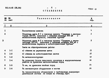 Состав фльбома. Типовой проект 901-6-65Альбом 8 Сметы