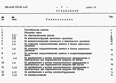 Состав фльбома. Типовой проект 901-6-59Альбом 9 Сметы. Часть 1, часть 2, часть 3, часть 4, часть 5