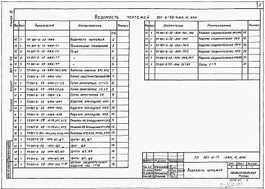 Состав фльбома. Типовой проект 901-6-58Альбом 7 Чертежи элементов конструкций и изделий