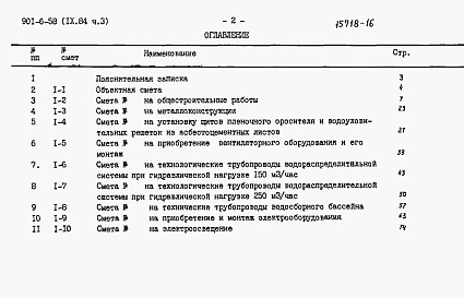 Состав фльбома. Типовой проект 901-6-58Альбом 9 Сметы. Часть 1, часть 2, часть 3, часть 4, часть 5