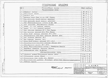 Состав фльбома. Типовой проект 901-6-53Альбом 1 Технологическая часть, электротехническая часть