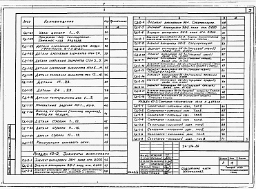 Состав фльбома. Типовой проект 24-0214.86Альбом 6 Часть 10 Разделы 10-1,10-2,10-3 Монтажные узлы и детали