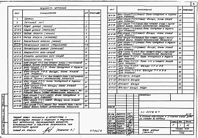 Состав фльбома. Типовой проект 24-0228.87Альбом 1 Часть 0 Общая часть