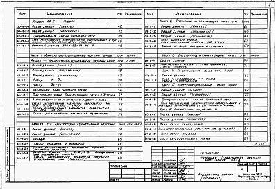 Состав фльбома. Типовой проект 24-0228.87Альбом 2 Части 01,02,03,05,1,2,3,4,5,6 Архитектурно-строительные чертежи ниже и выше отметки 0.000. Отопление и вентиляция. Водопровод и канализация. Электроосвещение. Газоснабжение. Электрооборудование. Устройства связи 