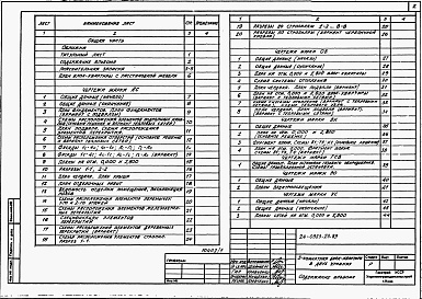 Состав фльбома. Типовой проект 24-0323.23.89Альбом 1 Архитектурно-строительные, санитарно-технические и электрические чертежи