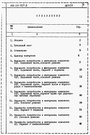 Состав фльбома. Типовой проект 113-24-71/1.2Альбом 6 Ведомости потребности в материалах