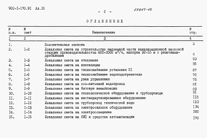 Состав фльбома. Типовой проект 902-1-179.91Альбом 10 Сметы. Общая часть (из тп 902-1-170.91)