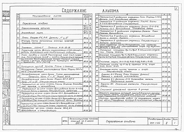 Состав фльбома. Типовой проект 902-1-22Альбом 3 Архитектурно-строительная часть (глубина заложения подводящего коллектора 5,5 и 7 м). Наземная часть и общие чертежи, узлы и детали