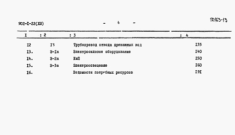 Состав фльбома. Типовой проект 902-1-22Альбом 13 Сметы (глубина заложения подводящего коллектора 5,5 м). Вариант в сборных конструкциях