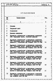 Состав фльбома. Типовой проект 114-24-30/1.2Альбом 3 Ведомости потребности в материалах