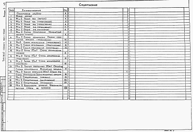 Состав фльбома. Типовой проект 902-1-168.2.90Альбом 3 Надземная часть и общие чертежи подземной части. Часть 1 - Надземная часть и перекрытие на отм. 0.000. Архитектурные решения. Конструкции железобетонные. Конструкции металлические. Часть 2 - Перекрытие в помещении решеток-дробилок КРД 40 м.Ч.3