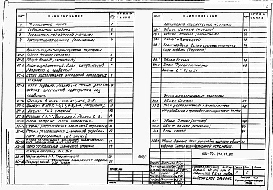 Состав фльбома. Типовой проект 144-24-270.13.87Альбом 1 Архитектурно-строительная, санитарно-техническая и электротехническая части 