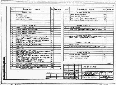 Состав фльбома. Типовой проект 144-24-291.13.88Альбом 1 Архитектурно-строительные, санитарно-технические и электрические чертежи