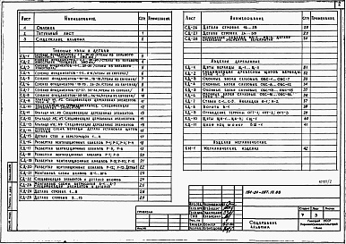 Состав фльбома. Типовой проект 144-24-291.13.88Альбом 2 Примененный из ТП 184-24-287.13.88 Типовые узлы и детали. изделия