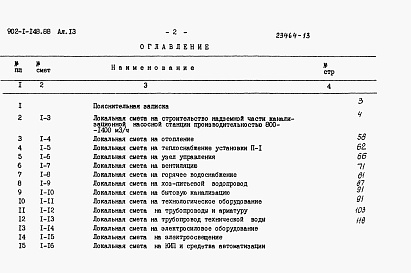 Состав фльбома. Типовой проект 902-1-153.88Альбом 13 Сметы. Общая часть (из ТП 902-1-148.88)